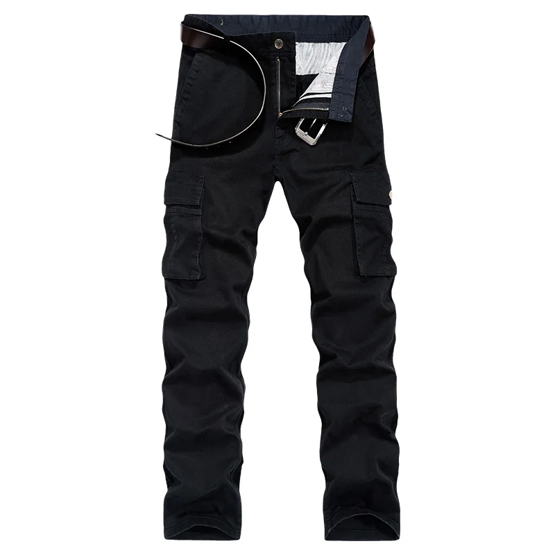 Günstige Fracht Männer Hosen Herbst Winter Dicke Große Taschen Desgin Voller Länge Plus Größe 44 Armee Militär Casual Taktische Männlichen Kleidung