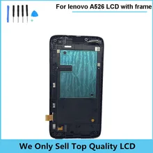 Black LCD with Touch Panel and Frame for Lenovo A526 LCD Display Touch Screen Digitizer font