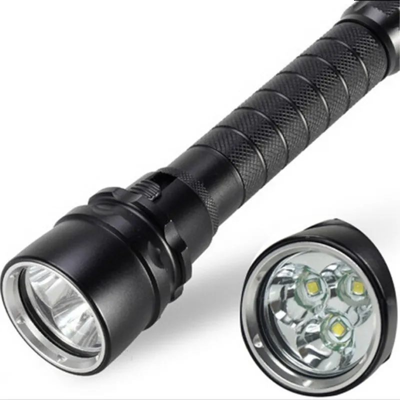 

Underwater Diving Flashlight Torch Cree 3LED 5LED XML2-T6 led Light diver Lamp Waterproof 18650 rechargeable battery white light