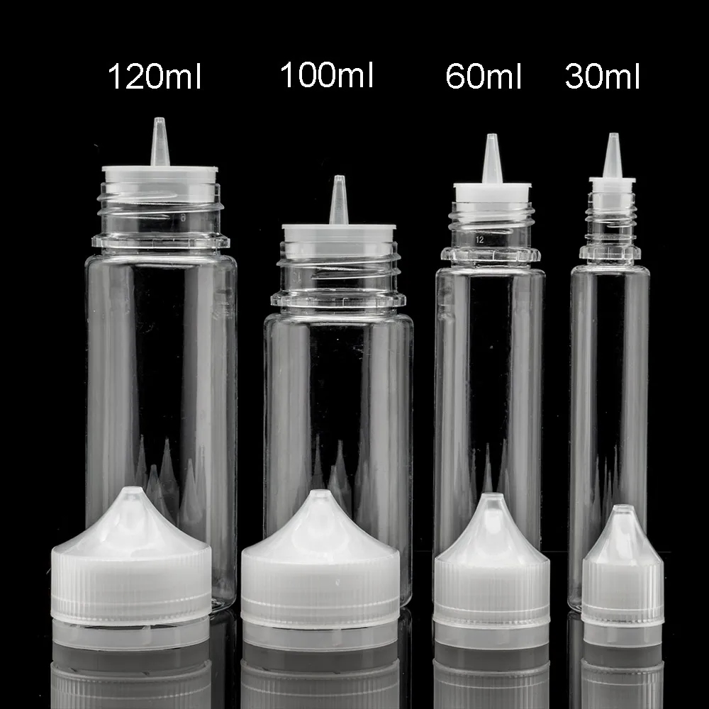 

3pcs*Higher quality E Cigarette bottle dropper bottle, ecig oil empty plastic e-liquid bottle, 30ml/60ml/100ml/120ml - liquid