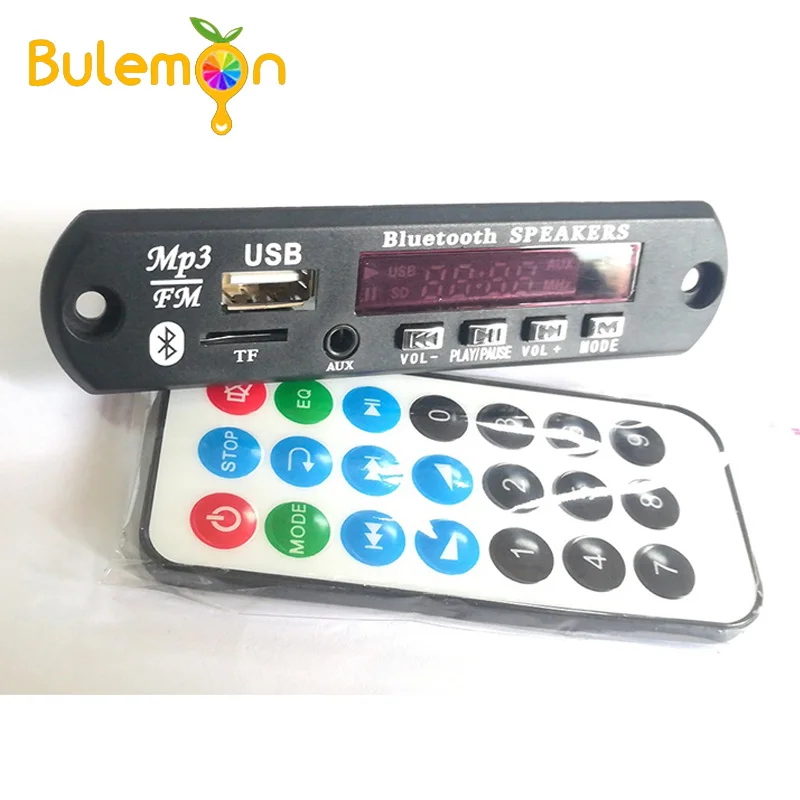 Беспроводной Bluetooth 12 В 5 в микро usb микрофон 3 мм AUX Наушники APE FLAC MP3 WMA декодер плата