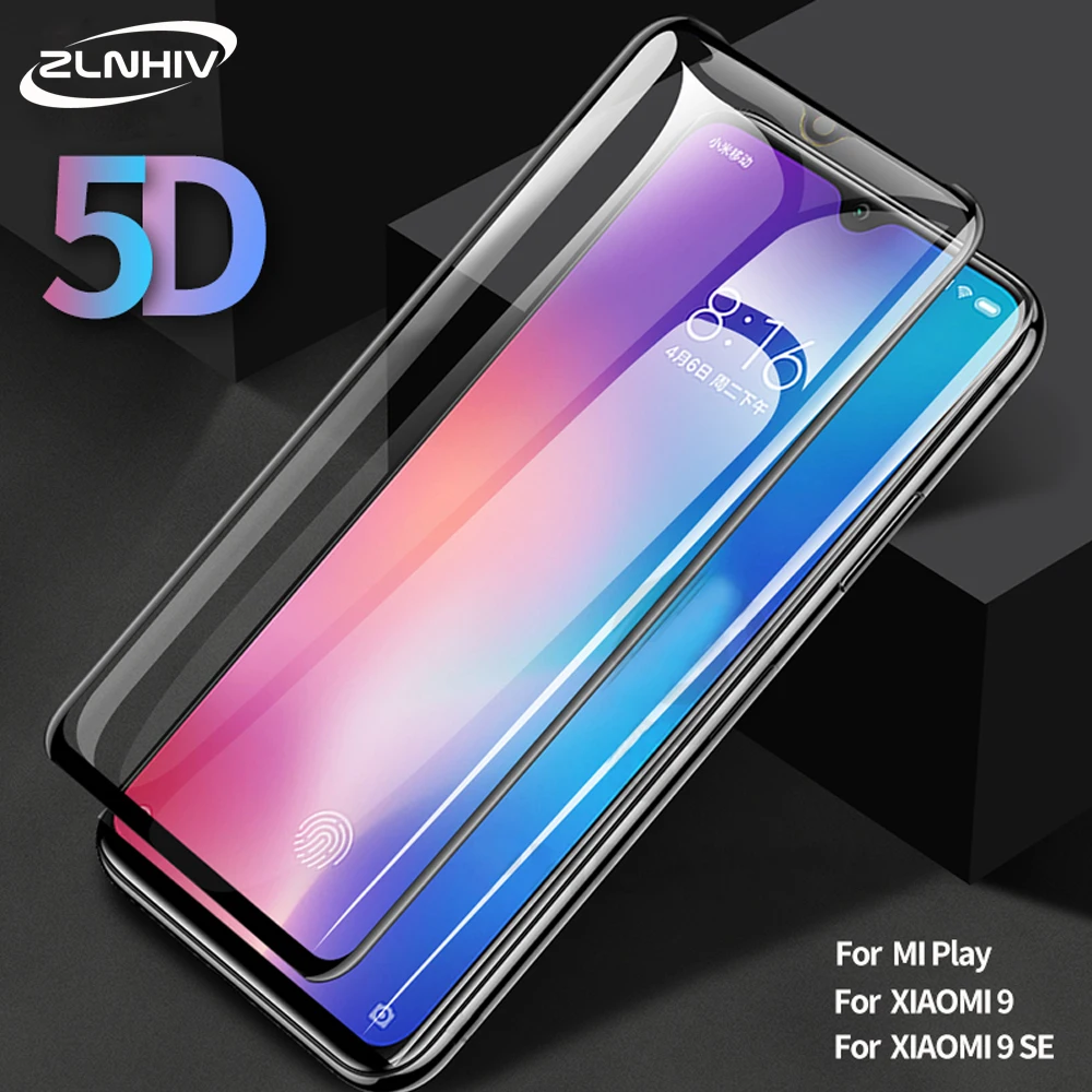 Защитное стекло zlnвич 5D для xiaomi mi 9 se 8 lite play a2 pocophone f1 mix 2s 3 redmi note 6 7 pro|Защитные