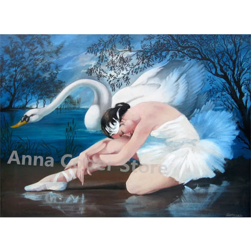 

5d Diy Diamond Painting Kit Square Diamond Rhinestone Cross Stitch Kit Diamond Embroidery Mosaic Swan Dance Kiss Sewing Activity