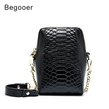 

Girls Shoulder Bags For Female Small Crossbody Bags Genuine Leather Women's Mobile Phone Bag Crocodile pattern Ladies Mini Bag