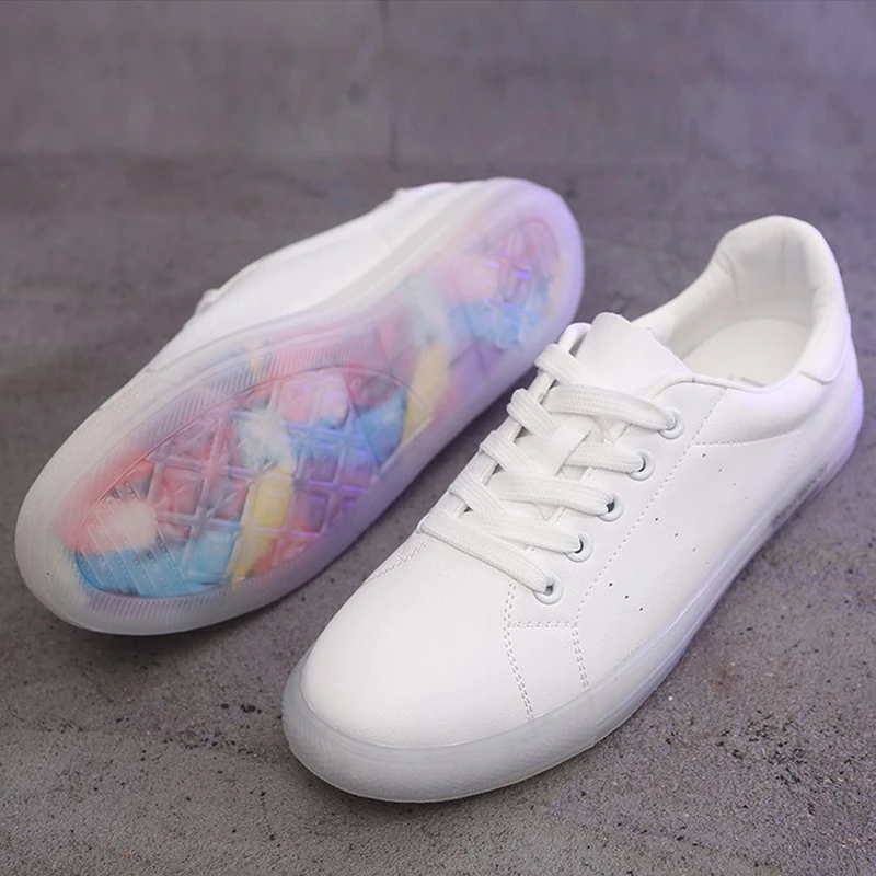 

Women Sneakers 2019 Spring PU Leather Women Casual Shoes Flats Platform Breathable Summer Shoes White Women Shoes