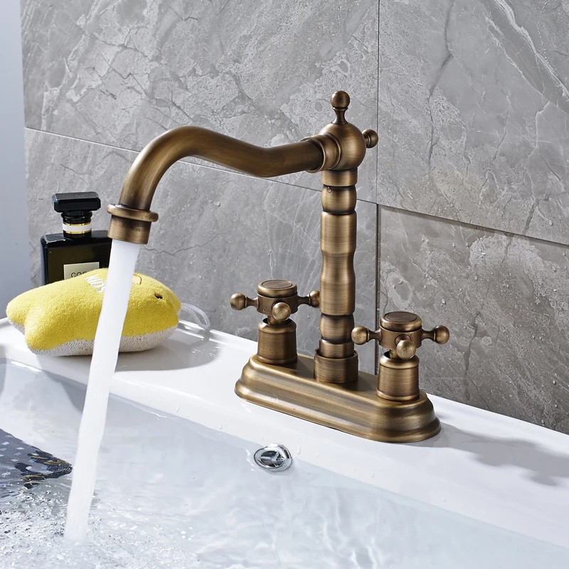 Antique Brass Deck Mounted 4