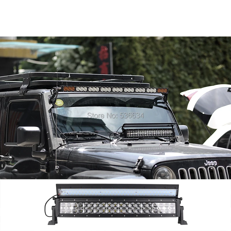 

22 Inch Double Row Projector Fliptable Straight LED Light Bar for Jeep,SUV, ATV, UTV, 4 x 4, Sand rails, Cars, Truck, Trailer,