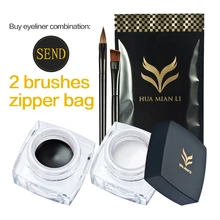 15 комплектов подводка-гель для глаз и 2 шт кисти для макияжа с различными цветами Многофункциональный крем для бровей и теней для век