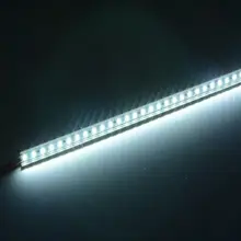 5 шт./лот алюминиевый светодиодный светильник с жесткой полосой Ultra Slim 12V DC 50cm SMD5050 светильник для шкафа бар/Караван/автомобиль с алюминиевым корпусом-белый
