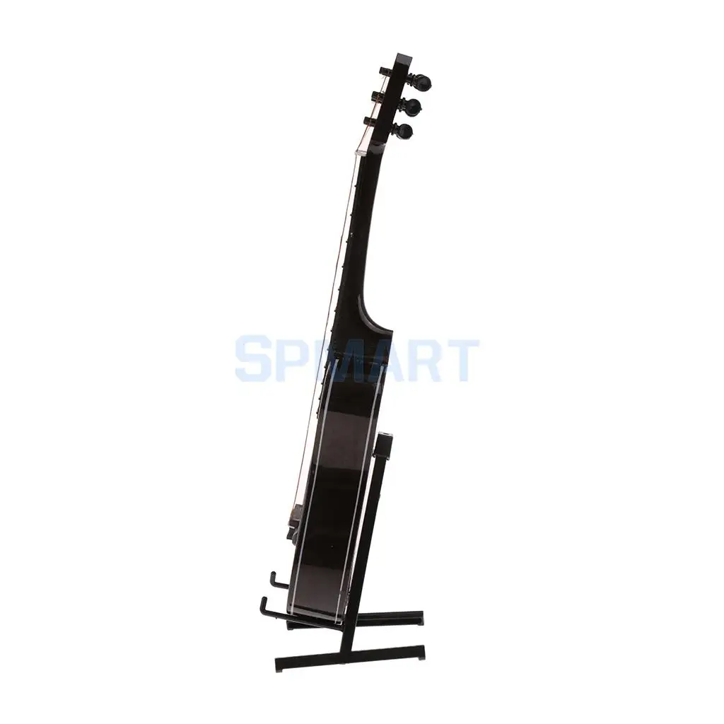 Handcrafted 1:4 Scale Wood Guitar with Panel Model Instrument Collectibles Miniature Dolls Accessory Home Ornaments Kids Gift