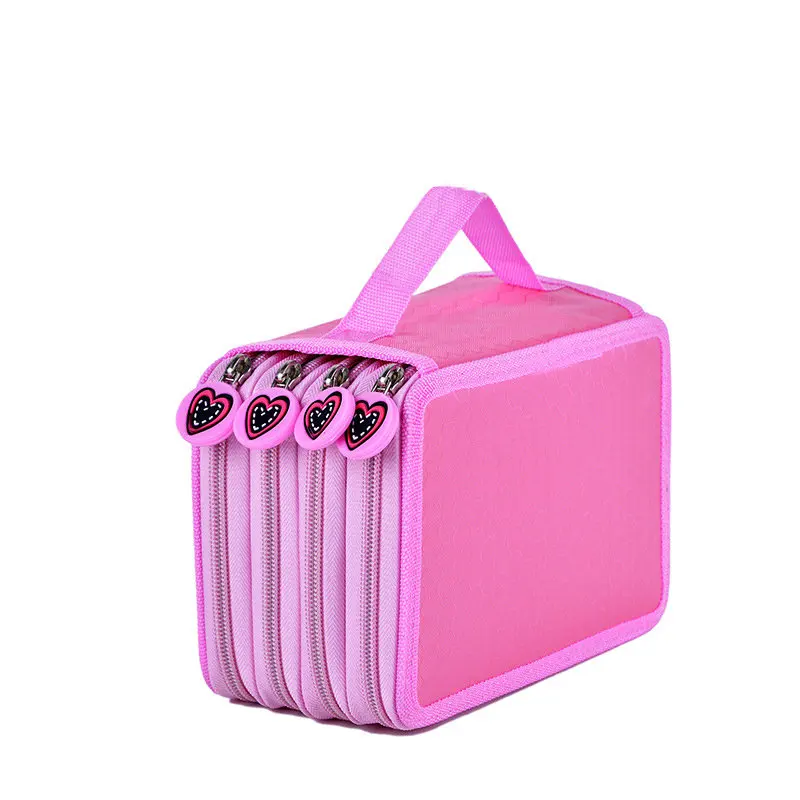 Caixa de Papelaria Esboço Escola Lápis Case Buracos Penalidade Grande Zíper Caneta Bolsa Quatro Multi Camadas Menino Meninas Conjunto 72 13 grande zíper caneta saco quatro multi camadas