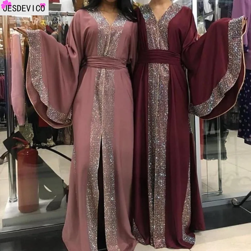 Роскошный Femme кимоно кафтан Handstudded платье из Дубая исламский мусульманский