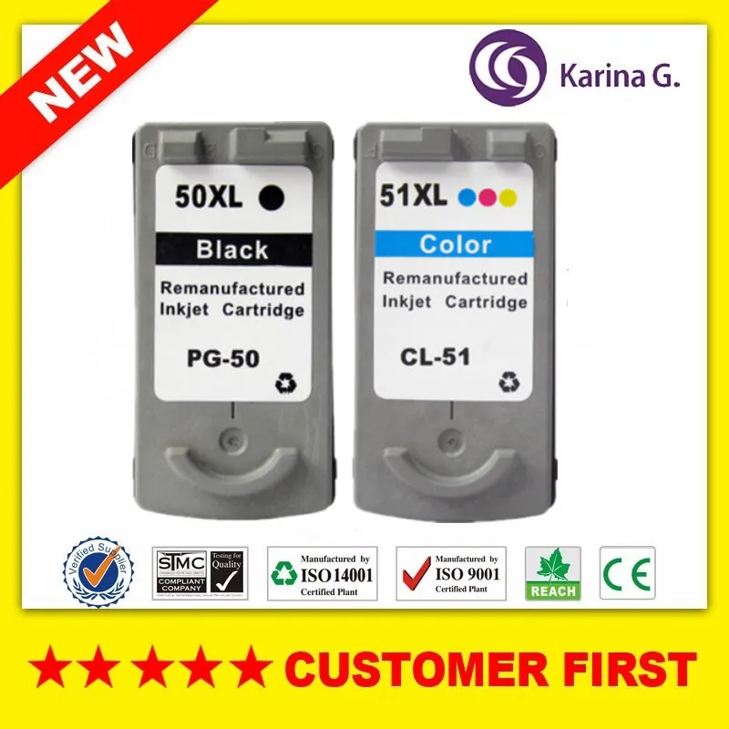 Восстановленные для Canon PG50 CL51 чернильных картриджей для Canon Pixma MP150 MP160 MX308 MX318 IP2200 IP6220D MP170 MP180 и т. д