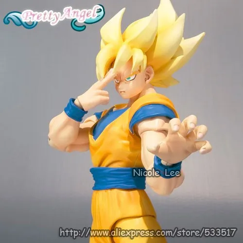 PrettyAngel-Подлинная фигурка Bandai Tamashii Nations S. H. Figuarts Dragon Ball Z Super Saiyan Son Goku