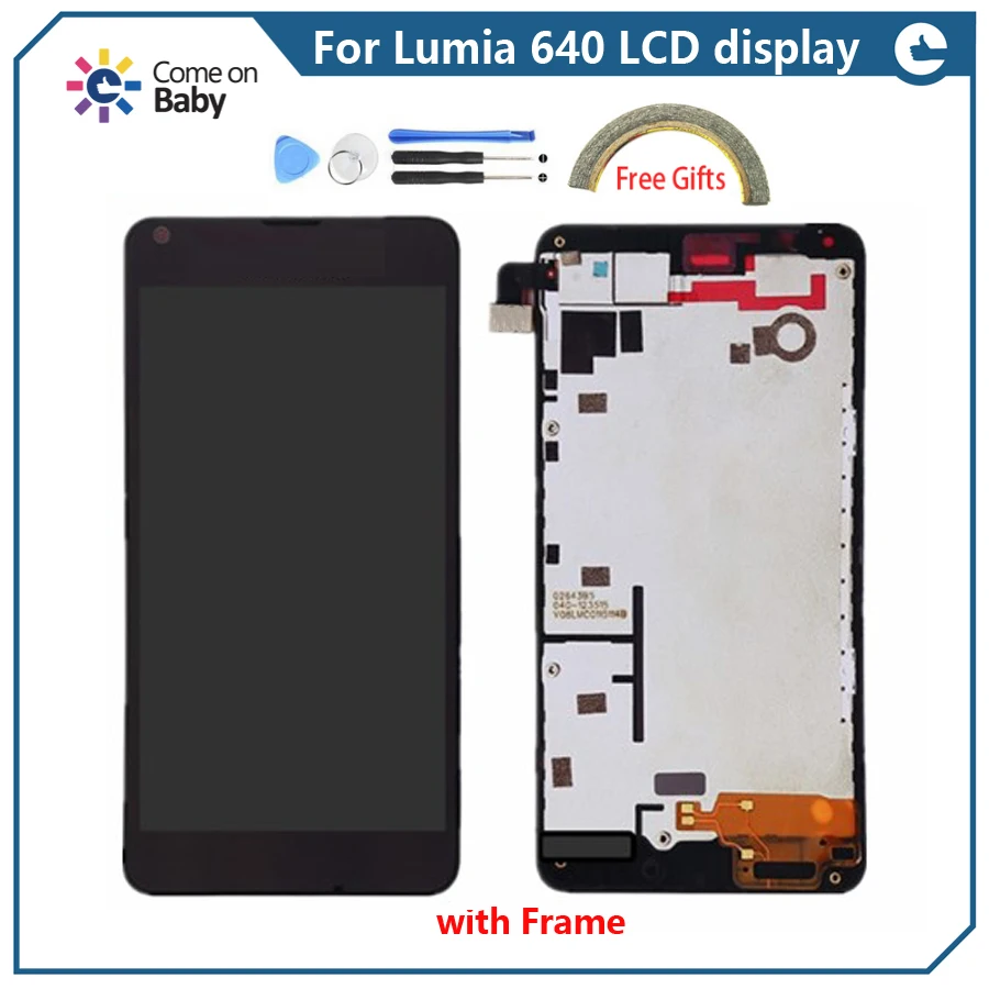 

Nice Quality For Nokia Lumia 640 640XL LCD Display with Touch Screen Digitizer Assembly For Nokia Lumia 640 XL with frame