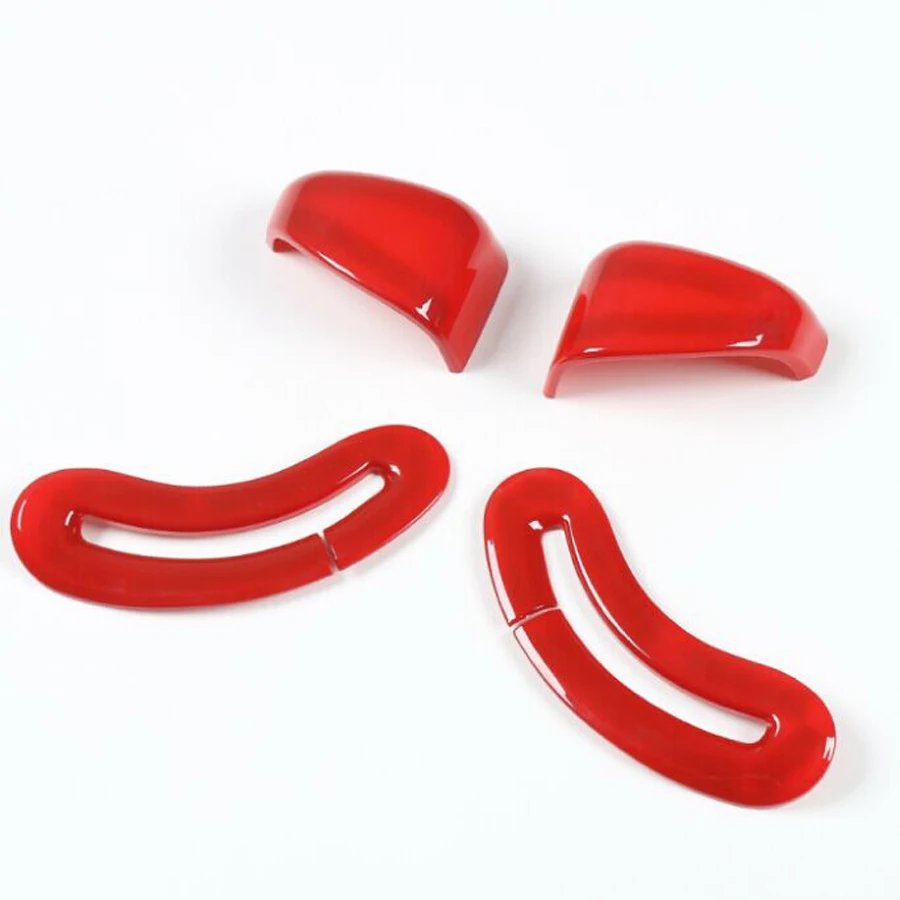 

4PCS Newest Fashion Seats Safety Belt Button Cover Trim Kits Frame Interior Mouldings ABS For Jeep Cherokee 2014 up car styling
