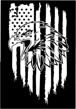 

(2Pcs) American flag America Bald Eagle medic vinyl sticker decal 26.5x12.5cm
