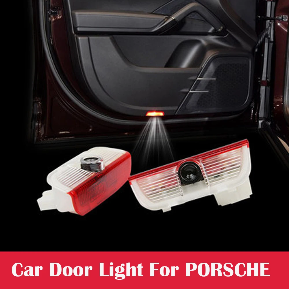 

4pcs Car Door Light for Car Emblem Logo LED Door Light For PORSCHE MACAN 911 BOXSTER CAYMAN CARRERA4 Car Warning Light Welcome