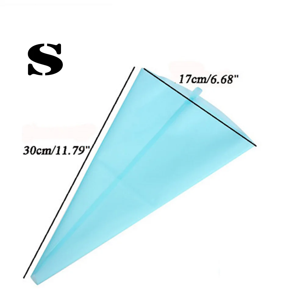 5PCS/LOT Reusable Silicone Icing Piping Cream Pastry Bag Cake Decorating Tool Bakery Dessert Baking Kitchen Accessories CT1035