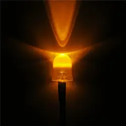 20 шт. Orange 10 мм LED 3-12 В DC 20 см светодиод Prewired с круглым Цвет светодиодные лампы света для автомобилей DIY проекта