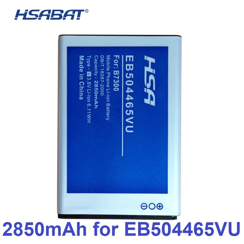 

2850mAh EB504465VU Battery for Samsung B6520/B7610/B7620/B7300/B7330/F859/i5700/i5800/i6410/i7680/W609/W799 Batteries