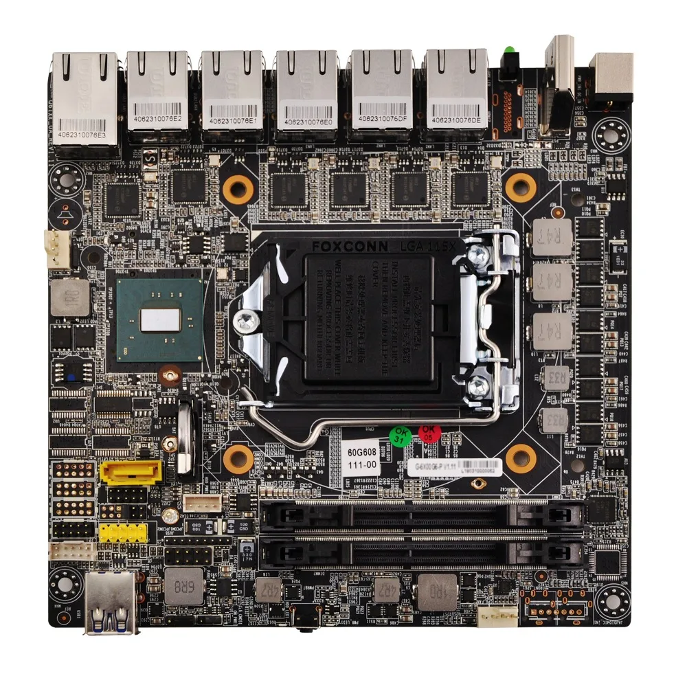 Qotom Q600G6 промышленный ПК шлюз брандмауэра маршрутизатор для pfSense 7th 6th Gen процессор