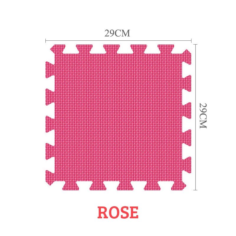 Для детей, eva пены игровой коврик-пазл/18 или 24/лот Блокировка упражнений плитки пол ковер - Цвет: rose
