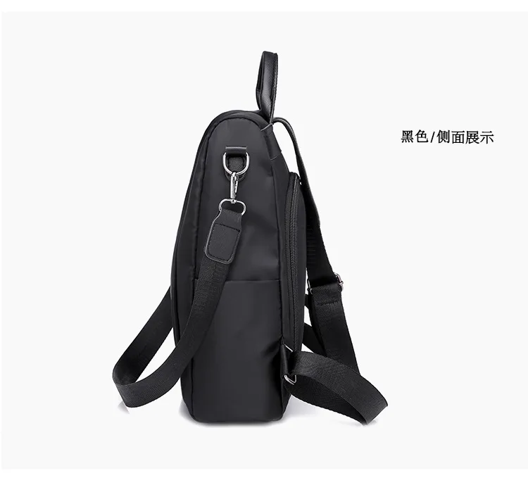 2018 oxford anti roubo mochila feminina preto