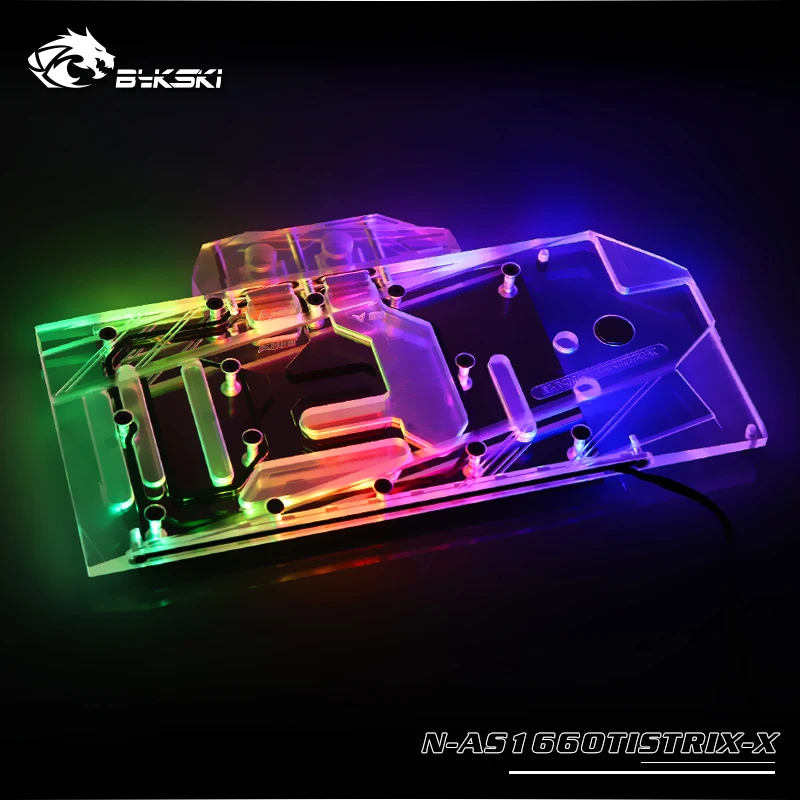 ^*Best Offers Bykski Block use for ASUS ROG-STRIX-GeForce GTX1660TI / Full Cover Copper Water Block / Graphics Card Radiator /A-RGB / RGB