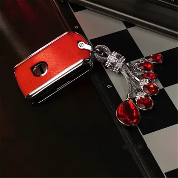 

Lady key case Car Key Case Cover Galvanized Alloy For Volvo XC60 XC40 S90 XC90 V90 2017 2018 Crystal Pendant