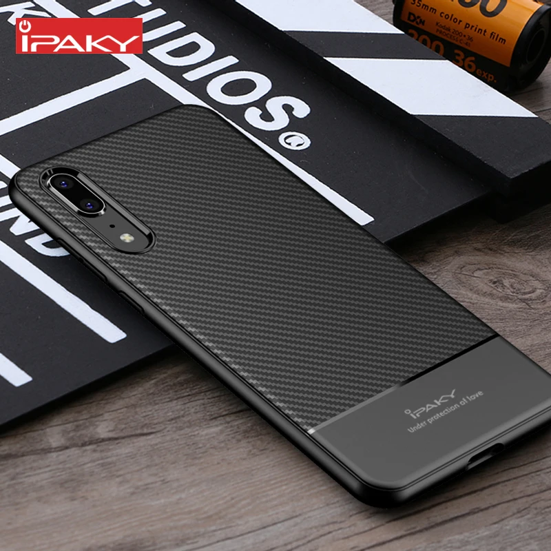 

Original iPaky For Huawei P20 Pro Case P30 Soft Silicone Carbon Fiber Back Cover For Huawei P30 Pro P 20 30 Phone Cases