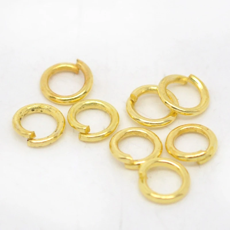 

DoreenBeads Fashion Jewelry Findings Gold Color Open Jump Rings About 4mm Dia. Findings Romantic Earrings Components,1800 PCs