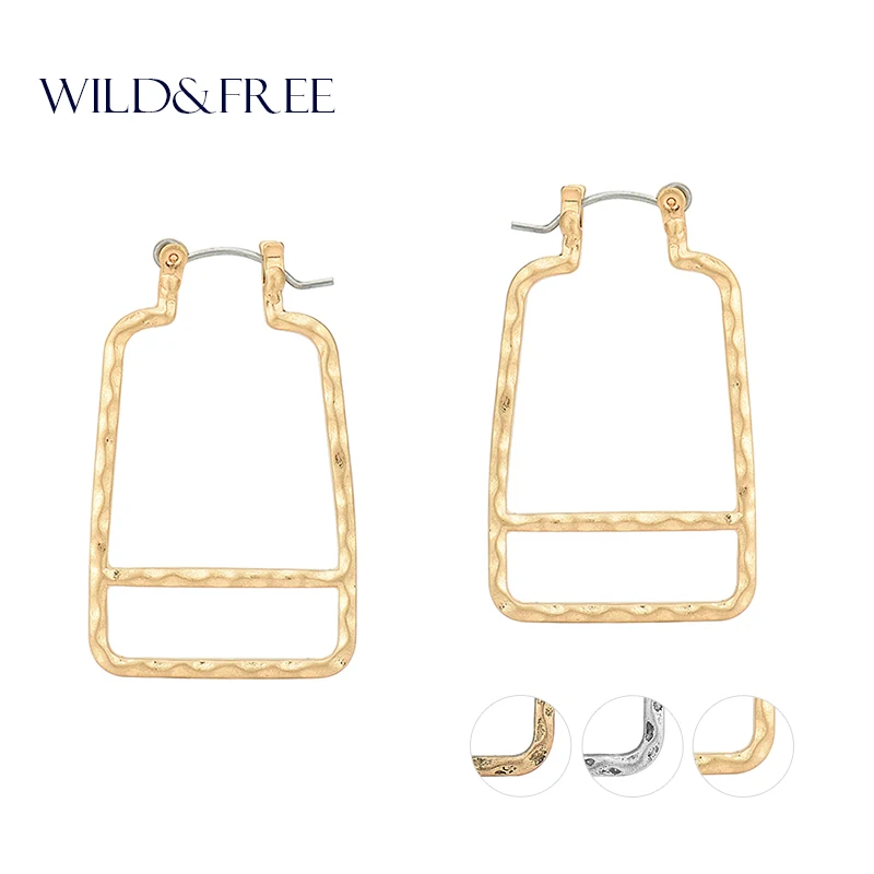 

Women Vintage Gold Zinc Alloy Geometric Drop Earrings Antique Silver Hollow Out Bottle Shape Dangle Earrings Jewelry Party