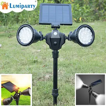 

Outdoor Waterproof 36 LEDs Double Rotation Spotlights Solar Power LED Lawn Pin Lamp Yard Decoration