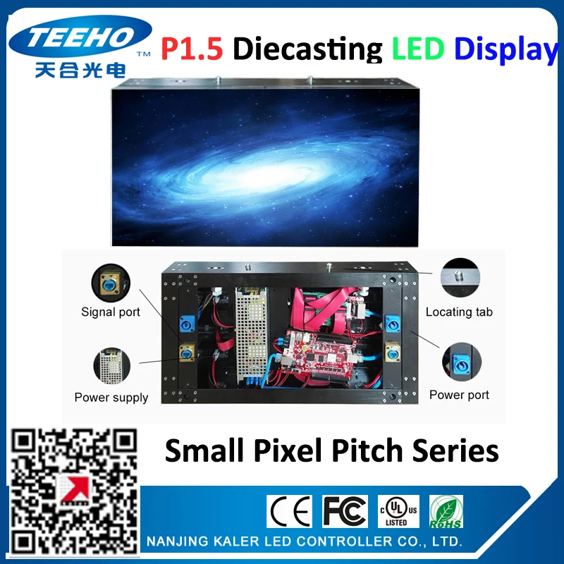 

HD P1.5 LED TV 16:9 480 x 270mm 320 x 180mm SMD1010 led display, diecasting cabinet can play HD photos and video TV LED wall