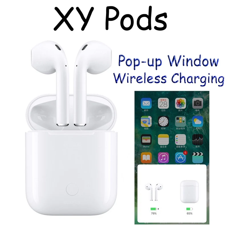 

XY Pods TWS Bluetooth Wireless Earphones with Pop up windows Wireless Charging Touch control Earbuds pK i30 i20 i10 i12 tws