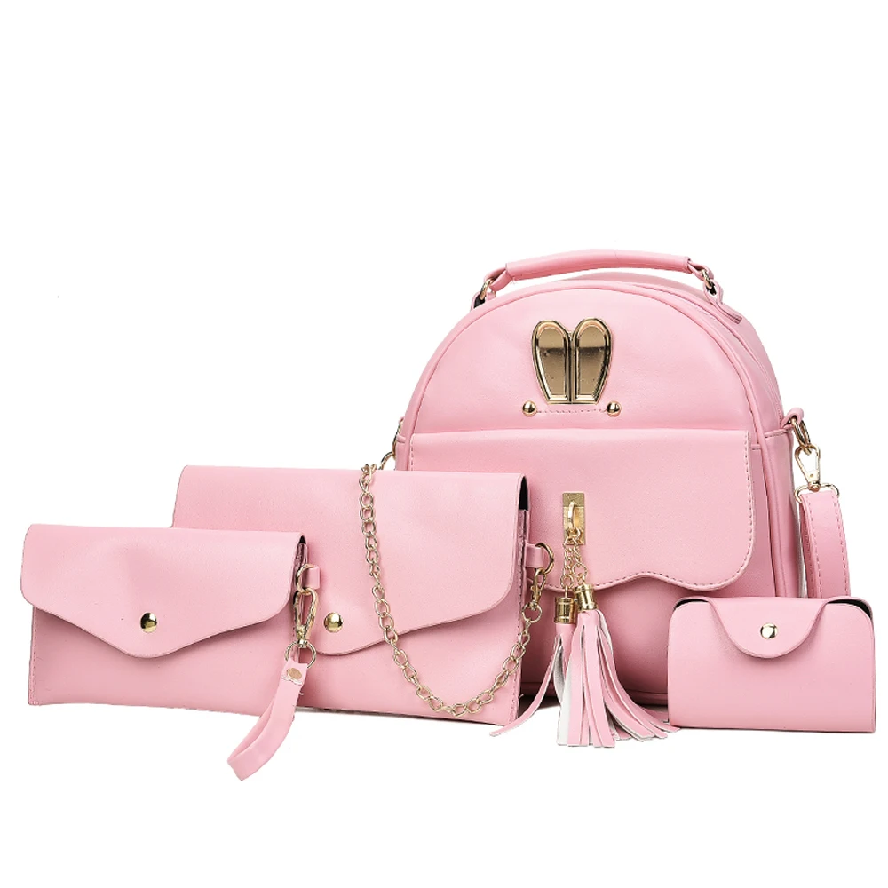2018 Fashion Women Backpacks School Bags For Teenage Girls Female Pink