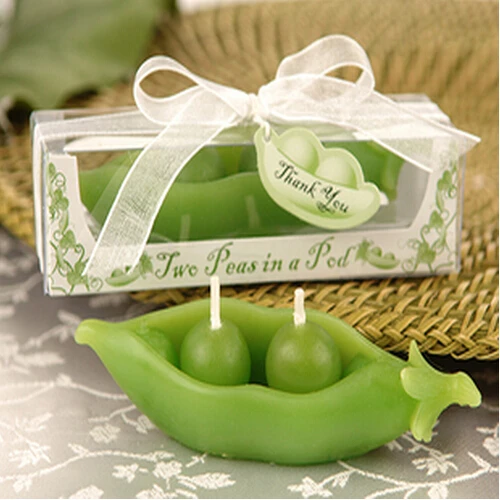 Hot 10 X Wedding Favor Green Peas Pod Candle Gift 10 X Wedding Favor Green Peas Pod Candle Gift Scented Candles Party