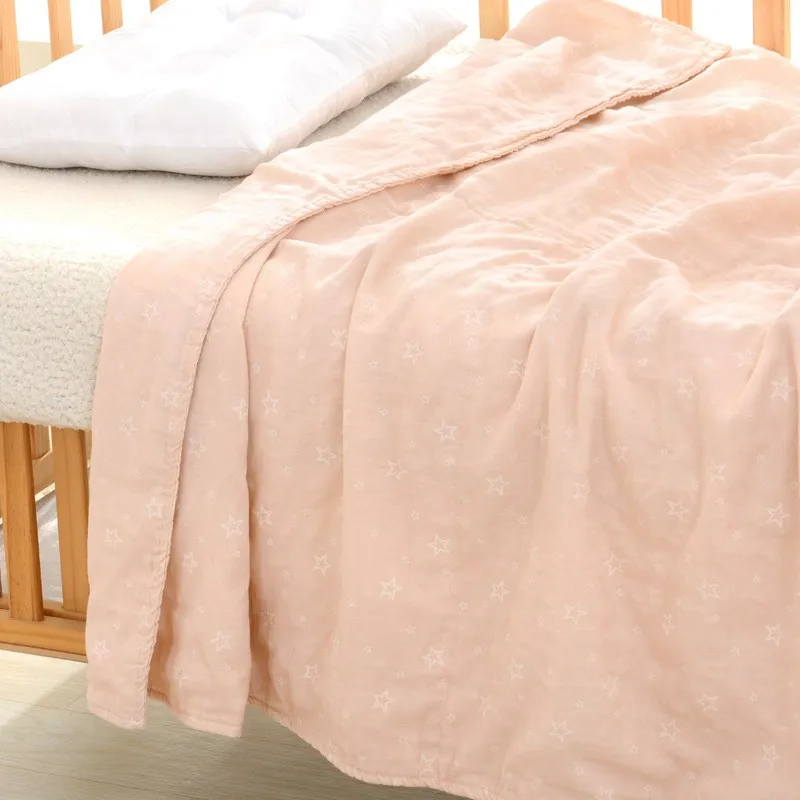 MOTOHOOD Cotton Baby Blankets Newborn Super Soft Muslin Baby Swaddle Wrap Summer Baby Boy Blanket Baby Room Accessories 110cm (5)