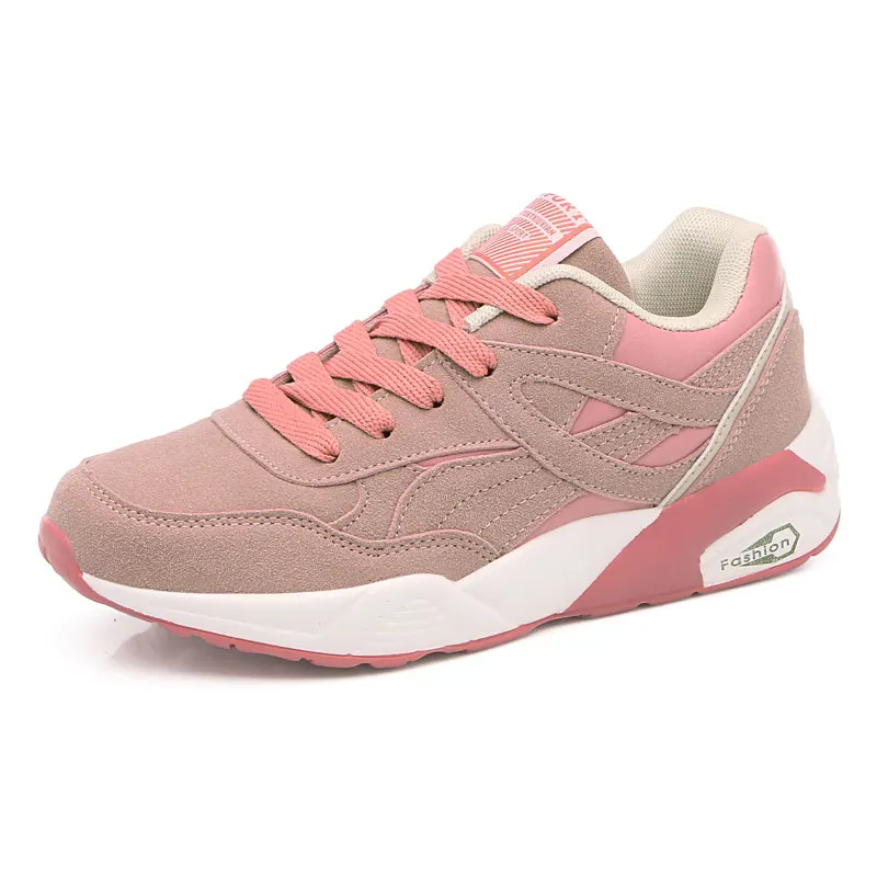 2017 Nieuwe Trend Dames Wandelschoenen Merk Roze/Wit Meisjes Loopschoenen Zomer/Herfst Atletische Sneakers Lace Up sport Trainers