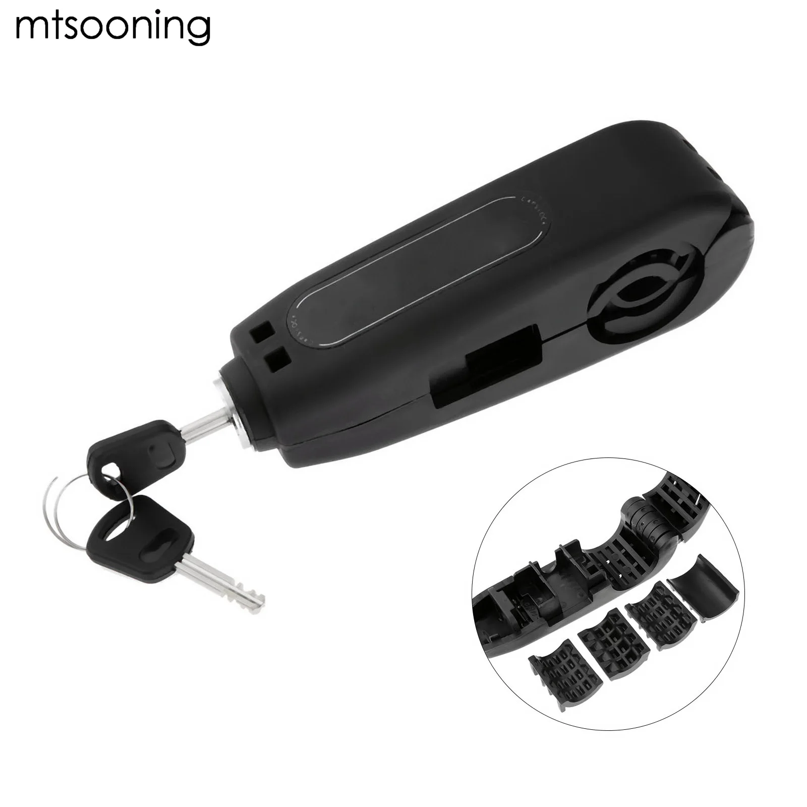 

mtsooning Motorcycle Handlebar Grip Brake Lever Lock Black Throttle Grip Handlebar Safety Lock Anti Theft Protection Security