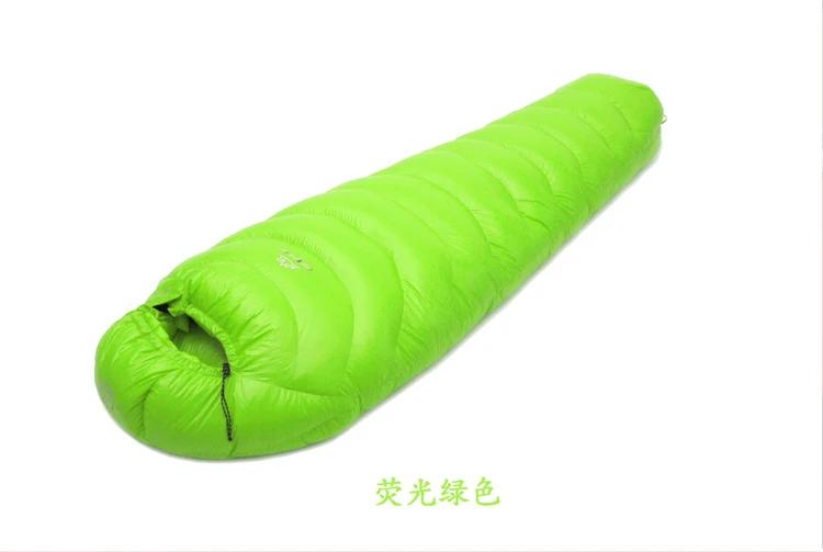 LMR 1800 г белый гусиный пух наполнение сверхлегкий водонепроницаемый удобный спальный мешок Saco De Dormir Slaapzak - Цвет: Green L