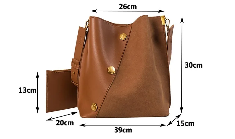 NIGEDU сумка-мешок на плечо женские кошельки и сумки матовая из искусственной кожи композитные сумки модные крокодиловые женские сумки 2 шт. bolsos