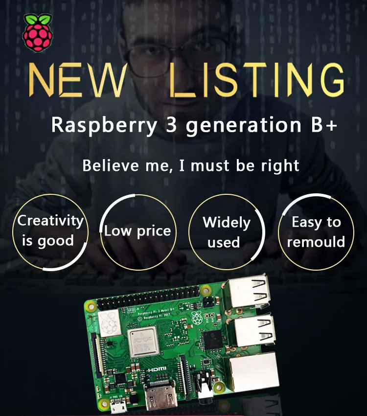 Raspberry Pi 3 Model B+ Raspberry Pi Raspberry Pi3 B Plus Pi 3 Pi 3B с WiFi и Bluetooth