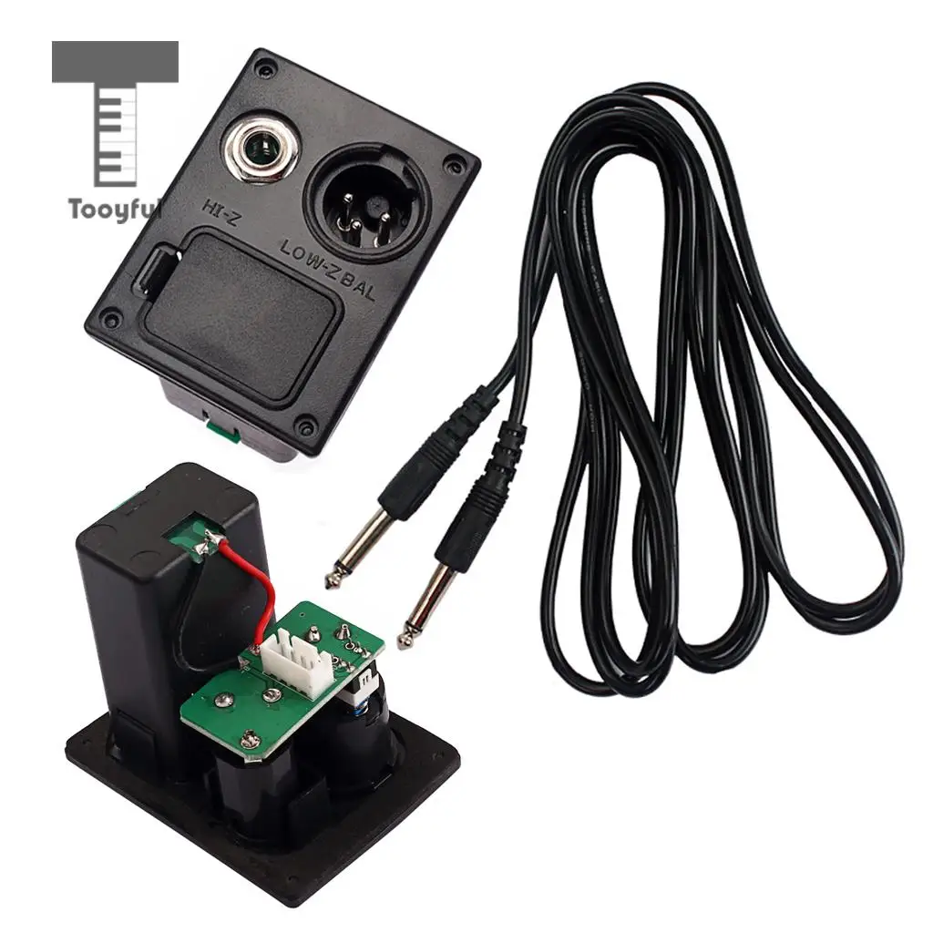 Tooyful 5-Band EQ Equalizer Preamp Pickup LCD Tuner with Microphone Set LC-5 for Acoustic/Classical Guitar Replacement Parts