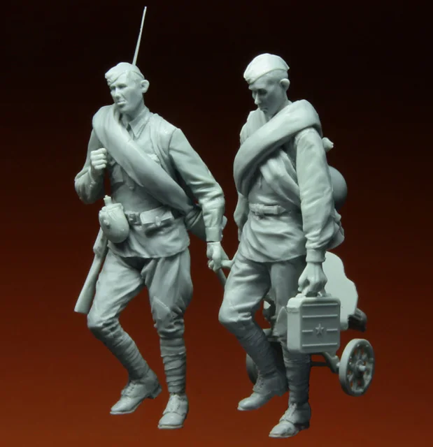 1/35 модельная фигурка из смолы набор русская команда Максим мг Курск 1943 две