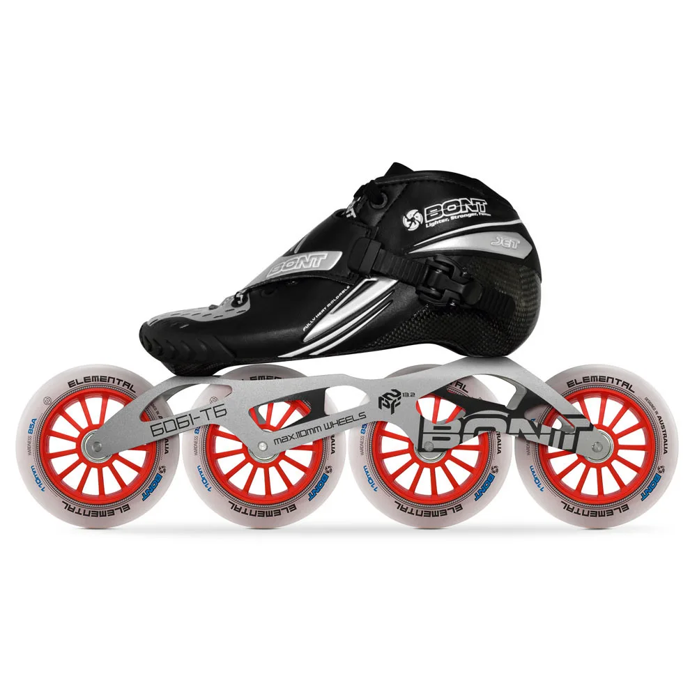 2019 Original Bont Jet 2pt Speed Inline Skates Heatmoldable Carbonfiber