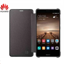 100% Original Flip Case for Huawei Mate 9 PU+TPU Cover Inner Wallet Canvas Lines Stand Leather Shell for Huawei Mate 9