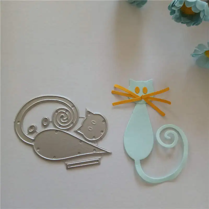 handmade diy animals cats cutting Dies paper craft home decor metal dies Craft Embossing Scrapbooking|Вырубные штампы| |