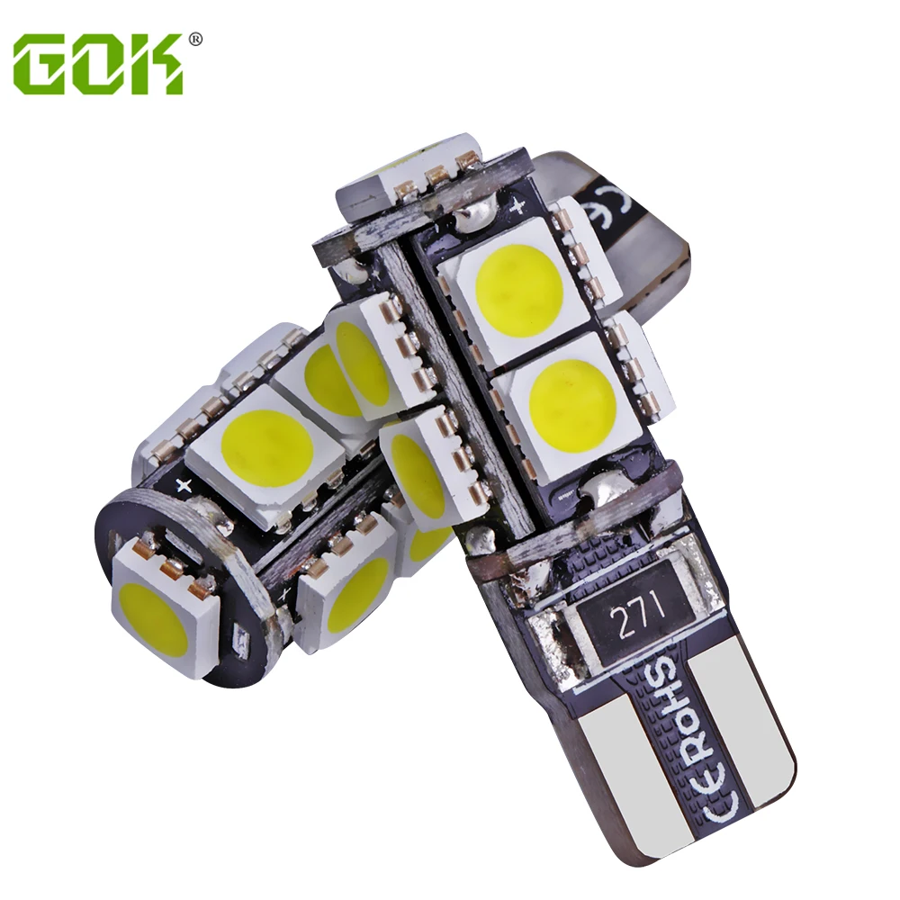 2 шт./лот Canbus автомобильные светодиодные SMD Лампы w5w T10 9led W5W canbus 194 t10 9SMD 5050 лампы для